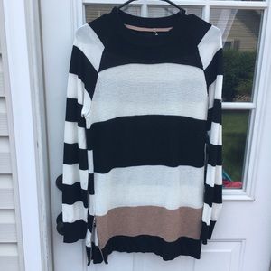 Stripe sweater tunic